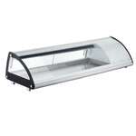 Omcan RS-CN-0063-SC, 52-inch Stainless Steel Curved Glass Sushi Showcase, 1.84 Cu.Ft