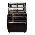 Omcan RS-CN-0348, 36-inch Stainless Steel Curved Glass Dual Service Refrigerated Display Case, 12.5 Cu.Ft