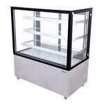 Omcan RS-CN-0371-S, 48-inch Stainless Steel Square Glass Refrigerated Display Case
