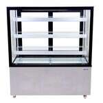 Omcan RS-CN-0371-S, 48-inch Stainless Steel Square Glass Refrigerated Display Case