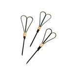 PacknWood 209BBFOTSY10, 4.07-Inch Fotsy Black Bamboo Skewer With Looped Heart Design, 2000/CS