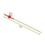 PacknWood 209BBKYOTO, 3.5-Inch Kyoto Bamboo Picks With 1 Red Bead & Red End, 2000/CS