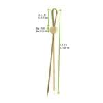 PacknWood 209BBLUKAN, 5.2-Inch Luka Bamboo Double Picks With Natural Adjustable Ball, 2000/CS