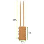 PacknWood 209BBMBOLA15, 5.9-Inch Mbola Double Prong Bamboo Skewer with Block End, 480/CS