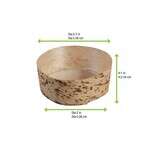 PacknWood 209BBPANR2, 1.5 Oz 2.2-Inch Dia "Anno" Round Mini Bamboo Leaf Basket, 250/CS