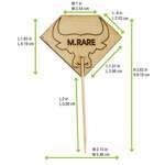 PacknWood 209BBRUMPYMEDRA, 3.62-Inch Diamond Shaped Steak Markers with Bull Head - Medium Rare, 1000/CS