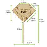 PacknWood 209BBRUMPYR, 3.62-Inch Diamond Shaped Steak Markers with Bull Head - Rare, 1000/CS