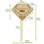 PacknWood 209BBRUMPYW, 3.62-Inch Diamond Shaped Steak Markers with Bull Head - Well, 1000/CS