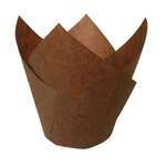 PacknWood 209CPST8CH, 4.15-Inch Dia 8 Oz "Tulip" Dark Brown Greaseproof Baking Cup, 1000/CS