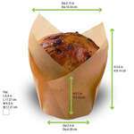 PacknWood 209CPST8M, 4.15-Inch Dia 8 Oz "Tulip" Golden Brown Baking Cup, 1000/CS