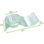 PacknWood 209MBGIZMO, 3.85x1.65x0.9-Inch "Gizmo" Green Transparent Wave Dish, 200/CS