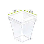 PacknWood 209MBLTAIT, 1.85x1.85-Inch "Tait" Clear PET Lid, 600/CS