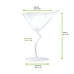 PacknWood 209MBMART, 2 Oz Plastic Mini Martini Cup on Stem, 100/CS