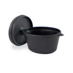 PacknWood 209MBMCOC, 2.5 Oz Mini Black Casserole Dish with Lid, 200/CS