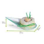 PacknWood 209MBVAIA1, 0.25 Oz "Vaia" Clear Green Plastic Drop Dish, 300/CS