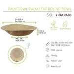 PacknWood 210APA10, 3 Oz Palm Leaf Round Bowl, 100/CS