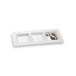 PacknWood 210APU3TAPA, 10x4.3x0.55-Inch 3-Compartment White Sugarcane Plate, 250/CS (Discontinued)
