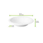 PacknWood 210APUB16, 16 Oz 7-Inch Dia White Sugarcane Salad Bowl, 600/CS