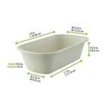 PacknWood 210APUREC1000BR, 34 Oz 9x5.25x2.6-Inch Brown Sugarcane Container, 250/CS