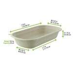 PacknWood 210APUREC750BR, 25 Oz 9x5.25x1.75-Inch Brown Sugarcane Container, 250/CS