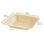 PacknWood 210BBA1415, 5.7x5.6x0.7-Inch 7 Oz "Scandinavia" Square Wooden Plate, 250/CS