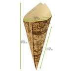 PacknWood 210BBCOB17, 5 Oz 6.6-Inch Long Bamboo Leaf Cone 2 Layers, 1000/CS