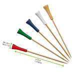 PacknWood 210BBGOLF12, 4.75-Inch Bamboo Golf Tee Skewers (Assorted Colors), 1000/CS