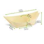 PacknWood 210BBOIS12, 3.74x2.87x1.3-Inch Medium Wooden Boat, 800/CS