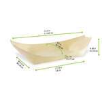 PacknWood 210BBOIS146, 5.5x3x0.86-Inch Medium Wooden Boat, 500/CS