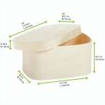 PacknWood 210BBOITE11, 8 oz Rectangular Wood Box, 100/CS