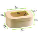 PacknWood 210BBOITE118F, 8 Oz Rectangular Wood Box with Window Lid, 100/CS