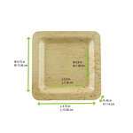 PacknWood 210BBOUA12, 4.7x4.7-inch Square Bamboo Leaf Double Layer Plate, 100/PK