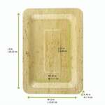 PacknWood 210BBOUA20, 8x5.5x0.45-Inch Rectangular Bamboo Leaf Double Layer Plate, 100/CS