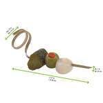 PacknWood 210BBTWIST9, 3.7-Inch Bamboo Top Twisted Skewers, 2000/CS