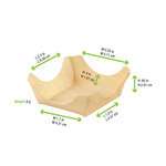 PacknWood 210BBUP22, 2.4x2.25x0.95-Inch "Pin Up" Wooden Square Plate, 250/CS