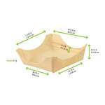 PacknWood 210BBUP32, 3.35x3.65x1.2-Inch "Pin Up" Wooden Square Plate, 250/CS