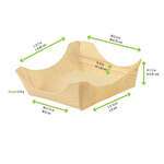 PacknWood 210BBUP42, 2.7x2.5x1.5-Inch "Pin Up" Wooden Square Plate, 250/CS