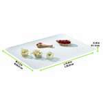 PacknWood 210BCHIC4040, 15.3x11.4-Inch "Bio n Chic" White Sugarcane Platter, 200/CS