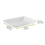 PacknWood 210BCHIC65, 2.55x2.55x0.45-Inch "Bio n Chic" Mini White Sugarcane Plate, 300/CS