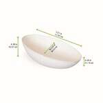 PacknWood 210BCHICEGG, 1 Oz "Bio n Chic" Egg Shaped White Sugarcane Dish, 300/CS