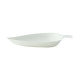 PacknWood 210BCHICLEAF, 3.8x2.35x0.43-Inch "Bio n Chic" Leaf White Sugarcane Dish, 300/CS