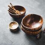 PacknWood 210BCOCO200, 6.8-8.5 Oz Round Unpolished Coconut Bowl, 100/CS