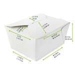 PacknWood 210BIO1, 5x4.25x2.5-Inch White Take-Out Meal Box, 450/CS