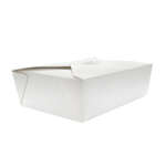PacknWood 210BIO202, 8.5x6.15x1.85-Inch White Meal Take-Out Box, 200/CS