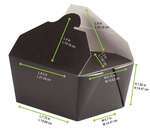 PacknWood 210BIO2N, 8.5x6.15x1.85-Inch Black Take-Out Meal Box, 200/CS