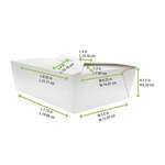 PacknWood 210BIO3, 8.55x6.25x2.5-Inch White Take-Out Meal Box, 200/CS