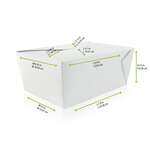 PacknWood 210BIO4, 8.9x6.55x3.5-Inch White Take-Out Meal Box, 160/CS
