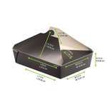 PacknWood 210BIO4N, 8.9x6.55x3.5-Inch Black Take-Out Meal Box, 160/CS