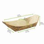 PacknWood 210BJQ8, 3.6x1.75-Inch 0.5 Oz Bamboo Leaf Boat, 1000/CS