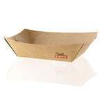 PacknWood 210BQKEAT6, 40 Oz Kraft Paper Rectangular Boat, Brown, 500/CS